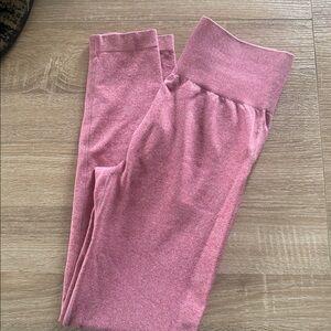 Pink High-Waisted Leggings